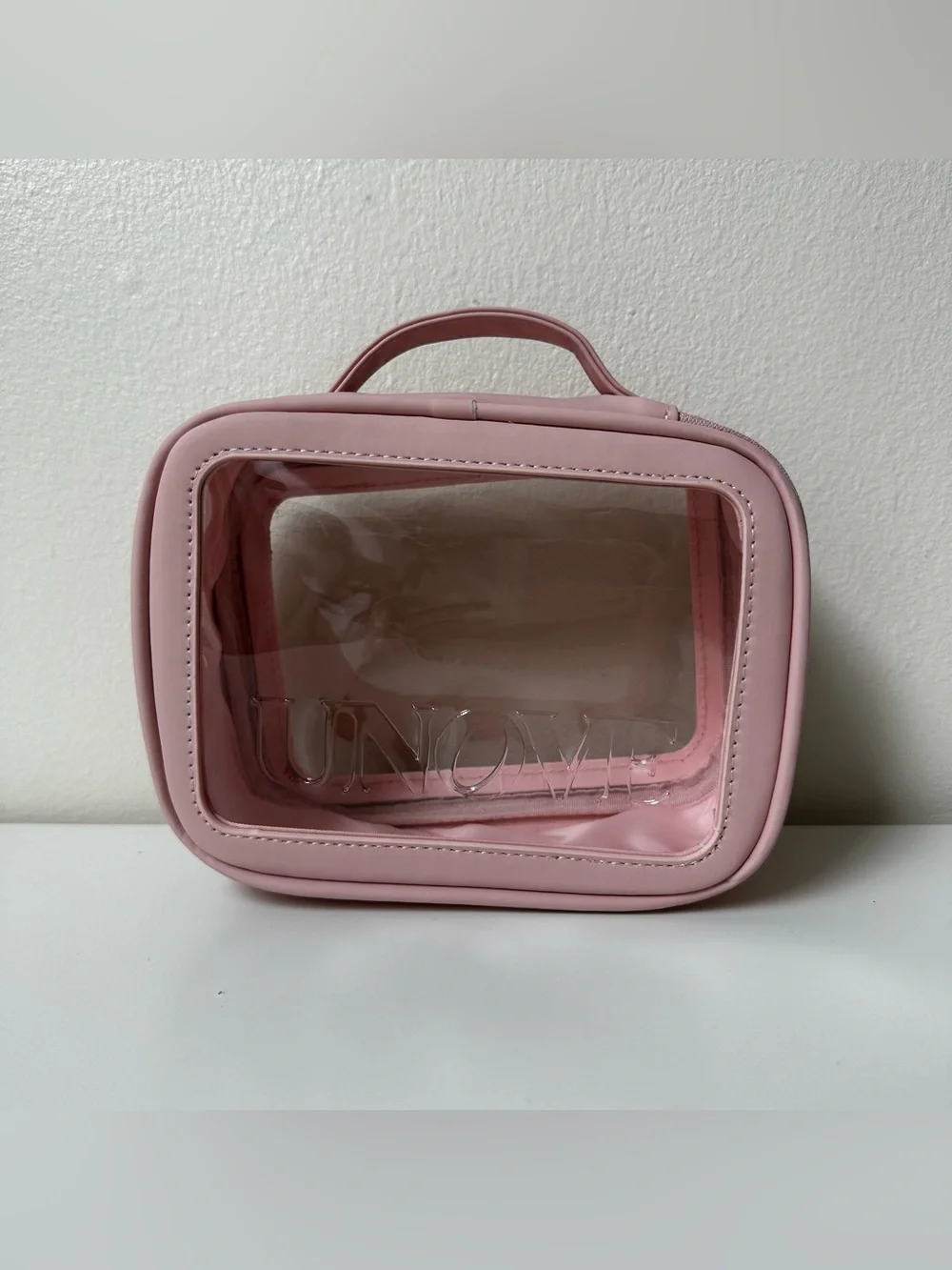 UNOVE Pink Clear Toiletry Bag
